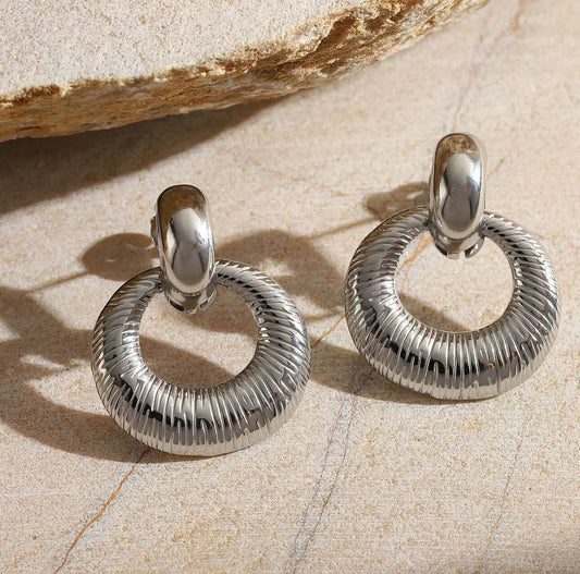 Silver Waves Earrings